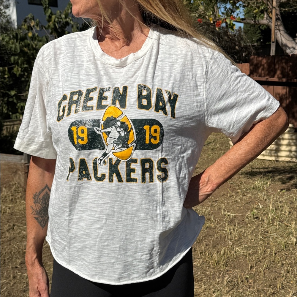 Fanatics Green Bay Packers White Short Sleeve Tee